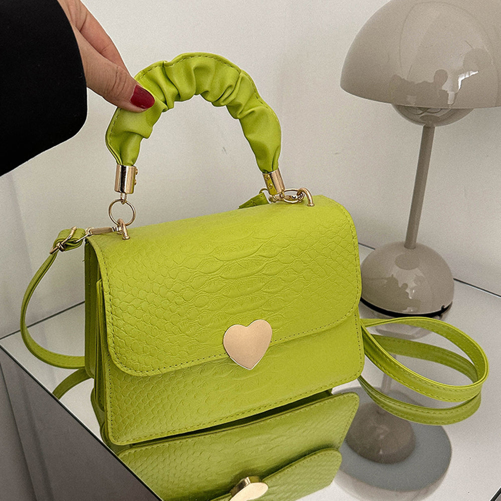 Borsa Donna Mini Bag Cuore Manico Ecopelle Monocolore Casual Elegante - LE STYLE DE PARIS