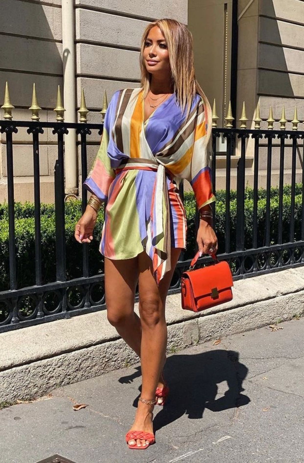 Vestito Donna Multicolore Scollo V Morbido - LE STYLE DE PARIS