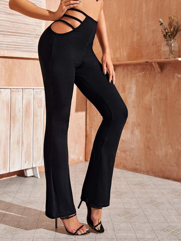 
                  
                    Pantalone Donna Vita Alta Aderente Spacco Fianchi Elegante - LE STYLE DE PARIS
                  
                
