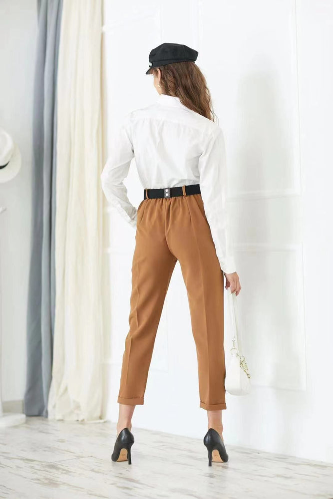 
                  
                    Pantalone Donna Vita Alta Cintura Catena Gioiello Casual Elegante Sensuale - LE STYLE DE PARIS
                  
                