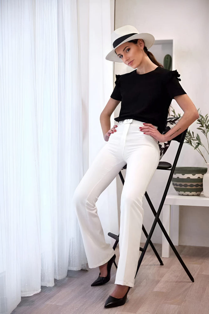 
                  
                    Pantalone Donna Aderente Zampa Cintura Casual Elegante Sensuale - LE STYLE DE PARIS
                  
                