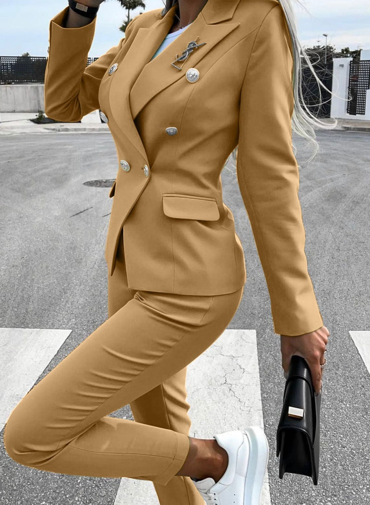 
                  
                    Tailleur Donna Giacca Blazer Doppio Petto Pantalone Bottoni Elegante - LE STYLE DE PARIS
                  
                