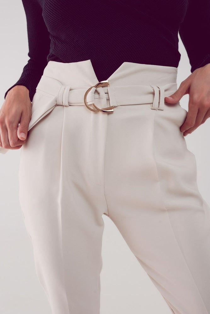 
                  
                    Pantalone Donna Aderente Cintura Fibbia Tasche Vita Alta Casual Elegante - LE STYLE DE PARIS
                  
                