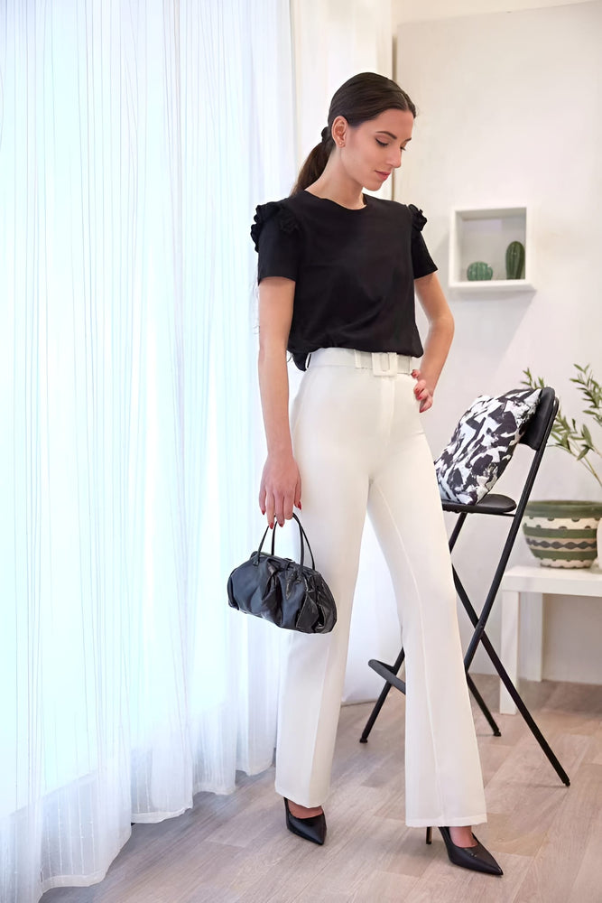 
                  
                    Pantalone Donna Aderente Zampa Cintura Casual Elegante Sensuale - LE STYLE DE PARIS
                  
                